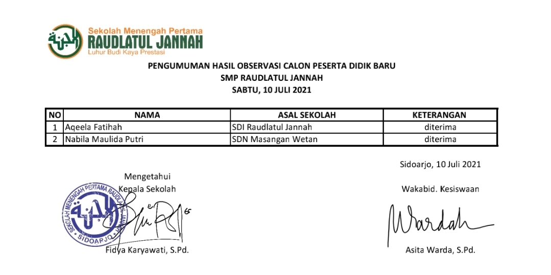 raudlatul jannah