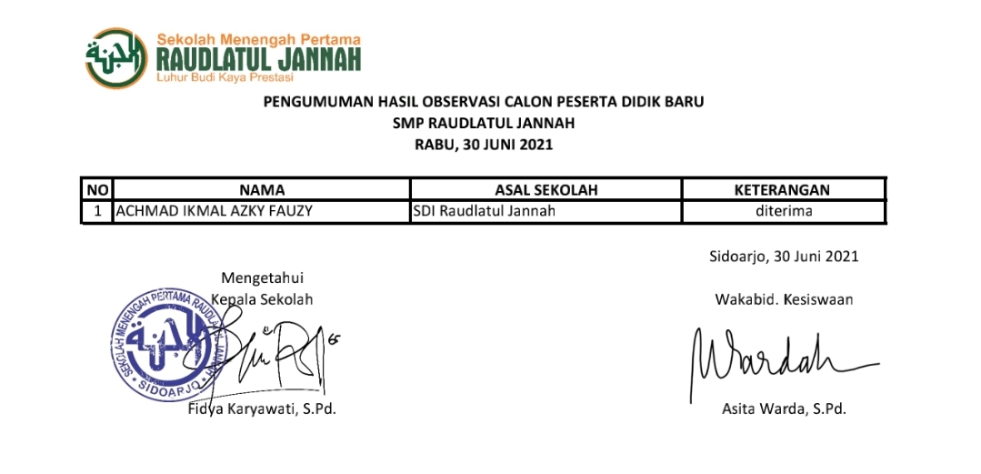 raudlatul jannah